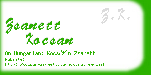 zsanett kocsan business card